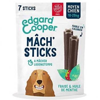 Edgard & Cooper Doggy Dental T treats with Mint & Strawberry for medium dogs (10-25 kg, 7 pieces)