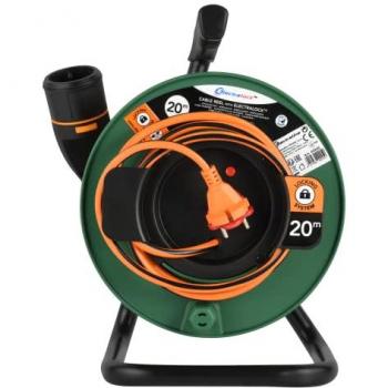 Avvolgicavo da Giardino Electraline 20M con Prolunga Elettrica 2x1.5mm e Presa Europea Electralock