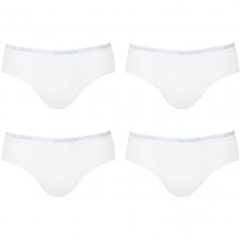 Sloggi Mannen Basis Midi Onderbroek Wit 4-Pack