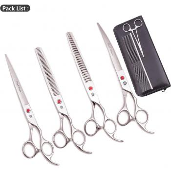 8.0 440C Japanese Steel Straight and Curved Pet Grooming Scissors