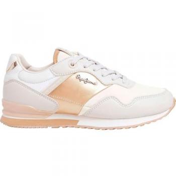 Sneaker bassa Pepe Jeans London Shine Beige/Oro/Grigio Chiaro