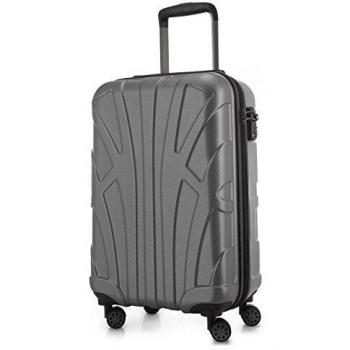 Suitline Handgepäck Koffer 55 cm, TSA, Silber