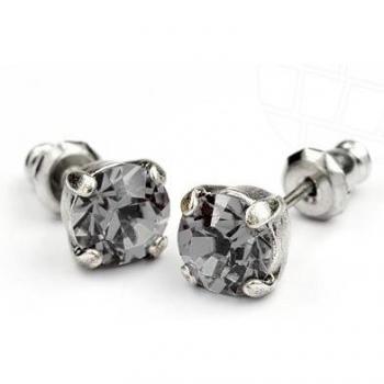Ohrstecker 'Sensillo' von gogoritas® mit Swarovski Elements (6,23 mm, Schwarz)
