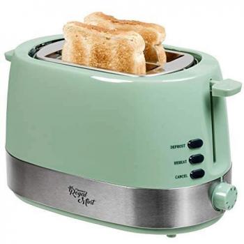 Grille-Pain Bestron 850W, Deux Fentes, Vert Menthe, Fonction Gril