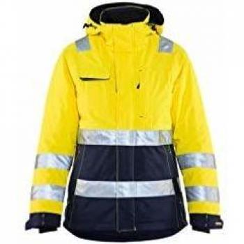 Krähe WORKWEAR Blaklader Damen Winterjacke, gelb marine, M