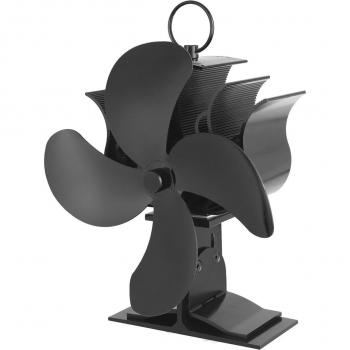 Kaminofen Ventilator mit 4 Klingen und Pfeilringgriff