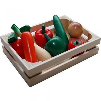 Caisse de légumes en bois pour le petit marchand