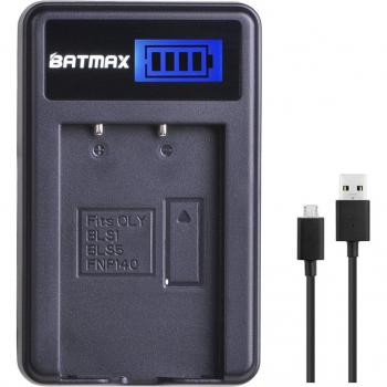 Batterij Oplader met USB voor OLYMPUS BLS 1 BLS1 BLS-1