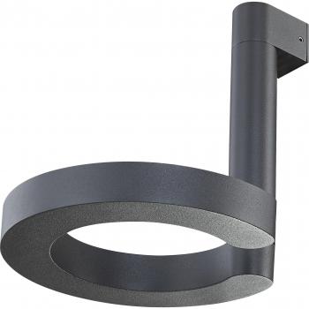 LED-Wandlampe ALU Grau mit Terrassen‑ und Gartenoptik – IP44 geschützt