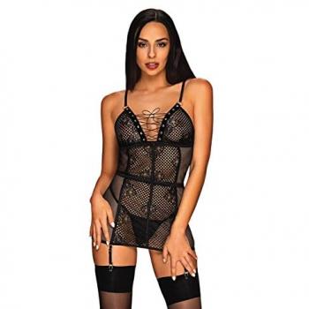 Obsessive Basitta Babydoll Set Schwarz