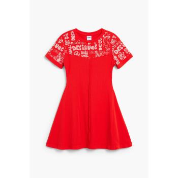 Bambini Desigual Abito Lettering Rosso 9/10 in Cotone
