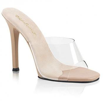 Sandalias Gala-01 de Fabulicious para mujer, color nude mate, talla UK 8 / EU 41 / US 11