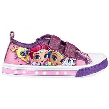 Cerdá Jungen Mädchen Sneaker mit Lichtern, Shimmer and Shine, Rosa