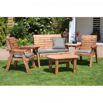 Charles Taylor Grey Four Seat Patio Set with Coffee Table