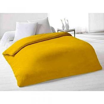 Housse de couette en coton jaune 240 x 220 cm
