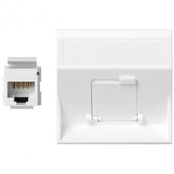 Placa V&D Inclinada CG Simon 500 Cima Conector 5EU Blanco