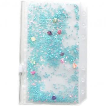 A5/A6 6-Hole Binder Pockets with Glitter Decoration