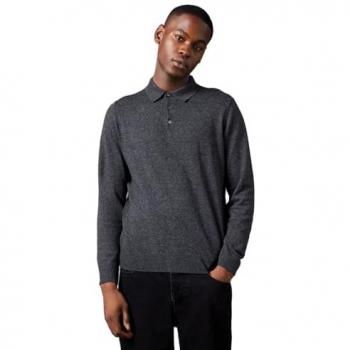 Men's Charcoal Cotton Rich Polo by Burton