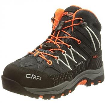 Scarponi CMP Rigel Mid WP Nero/Arancio per Bimbi – 37