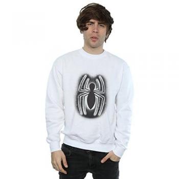 Sweatshirt Blanc Spider-Man Logo Graffiti pour Homme