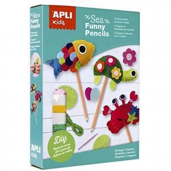 Kit de crayons amusants feutrine poisson 3 pcs