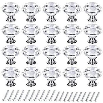 30mm Glass Door Knob Set