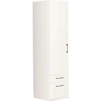 PRIESS Drehtürenschrank Lindau – 48 cm × 193 cm × 54 cm – weißer Holzwerkstoff