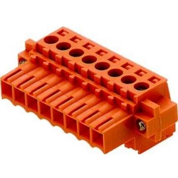 Conector de Tornillo Weidmuller 3 Vías Naranja