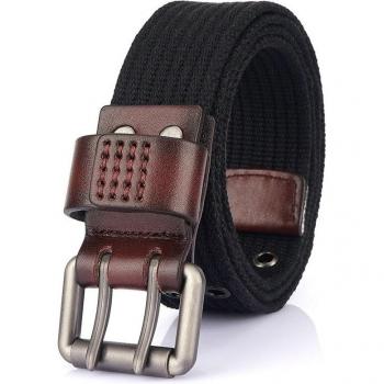 Medyla Student Canvas Belt with Double Pin Buckle