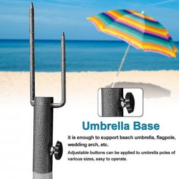 Parasol 35 cm « Easy‑Set » : base portable, mât ajustable, adapté aux espaces verts