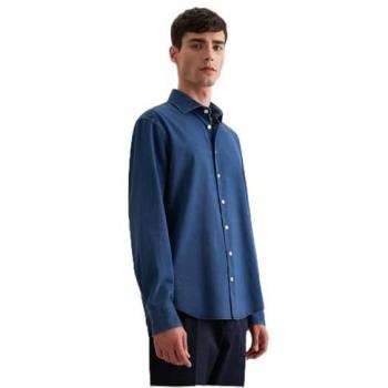 Business Denim Shirt – Seidensticker Regular 1/1 Kentkragen