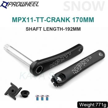 PROWHEEL Schnee Fahrrad Kurbel 170mm, Achse 176/192mm, BB 100/120 für E-Bikes