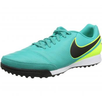 Nike Tiempo Genio II Leather Turf Soccer Shoes, Clear Jade/Black/Volt