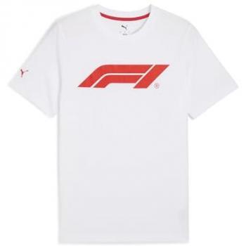 PUMA Herren Shirt mit F1 ESS Logo in Weiß, Größe XL