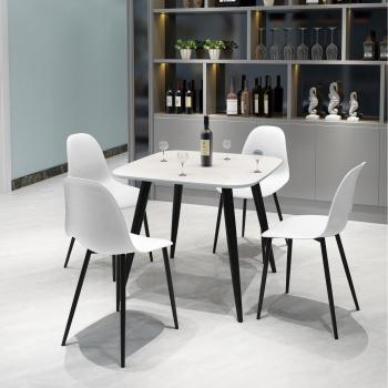 Aspen Tapered Legs Dining Table & 4 Curve Chairs