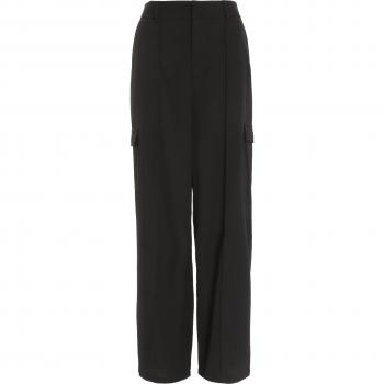 Black Wide Leg Cargo Pants by Quiz