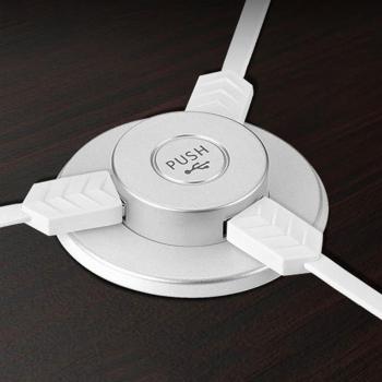 160cm Pop-up In-Desk USB Hub Splitter with 3 USB 2.0 & USB 1.1 Ports