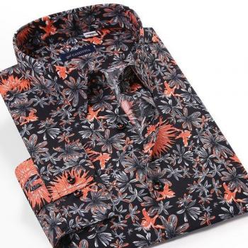Men's Casual Floral Hawaiian Blouse