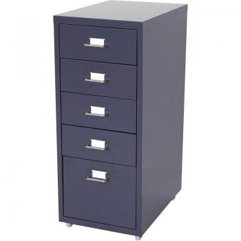 Mobile Cassettiera Boston T851 Antracite, 5 Scatole, Ruotabile