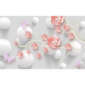 Papermoon Fototapete »Abstrakte Blumenwelt in 3D«