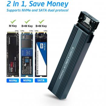 Adaptateur PCIe vers USB‑C pour NVMe M.2 (2230–2280)