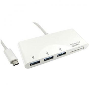 Cables Direct USB3C-HUB3CR laptop dock/port replicator USB 3.2 Gen 1 (3.1 Gen 1) Type-A White