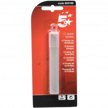 Cuchillas de repuesto 9 mm 10 unidades 5 Star