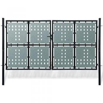 Cancello per recinzione singolo nero 300 x 200 cm