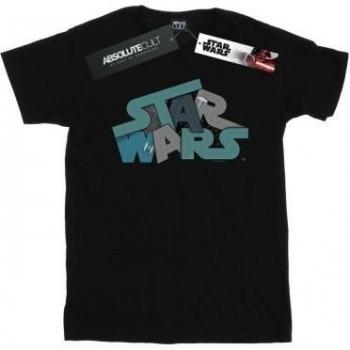 T-shirt en coton noir pour filles avec logo Star Wars