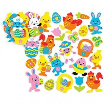 Baker Ross Easter Foam Stickers for Children (Pack of 120)