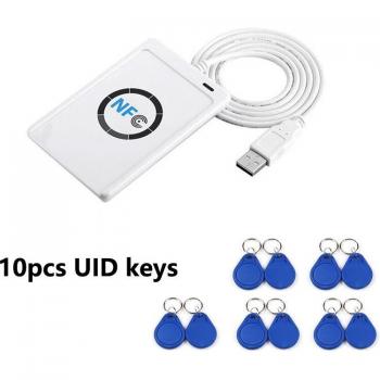 LUCKING DOOR 13.56MHz Contactless RFID Reader Writer with 10 UID Cards