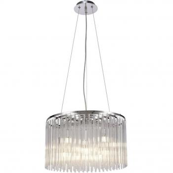 Lampadario Zante – Soffitto Rotondo 10 Vetrini Trasparenti