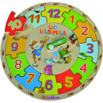 Eichhorn 109222207 – 13‑teiliges Puzzle für die Lernuhr „Leo Lausemaus“