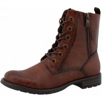 Bottines confortables cognac fourrées Femme TOM TAILOR